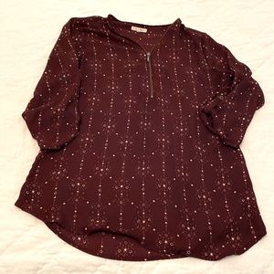 Maurices tab sleeve blouse